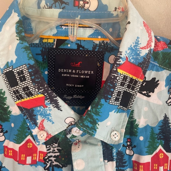 DENIM & FLOWER HAPPY HOLIDAYS SHIRT - Picture 2 of 6